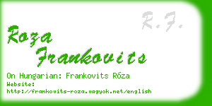roza frankovits business card
