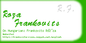 roza frankovits business card